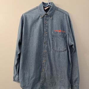 Cadre Athletic Men's Denim Clemson Tigers Long-Sleeved Shirt - Size Medium